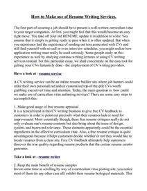 Resume Writing for Executives